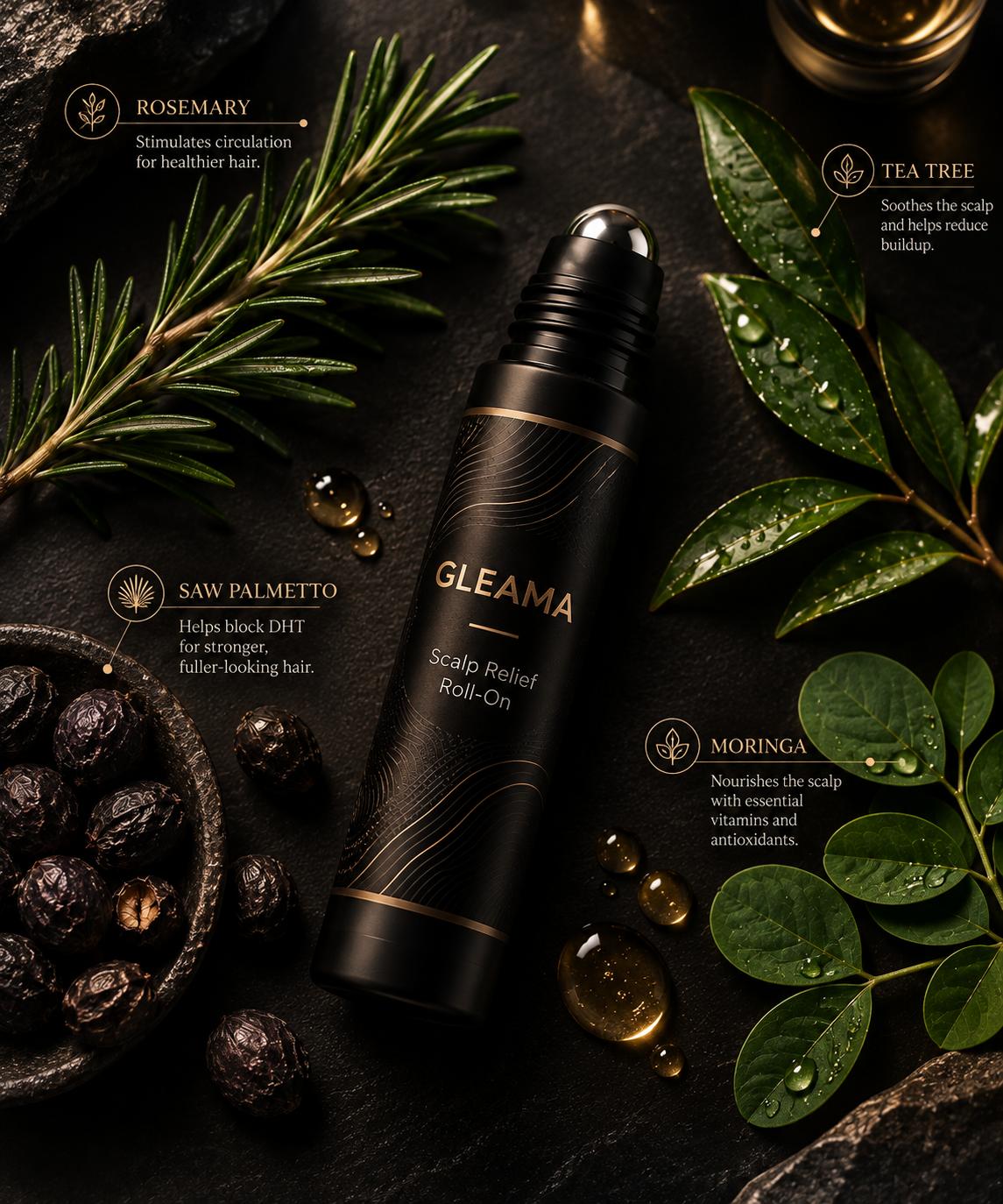 GLEAMA™ Scalp Relief Roll-On