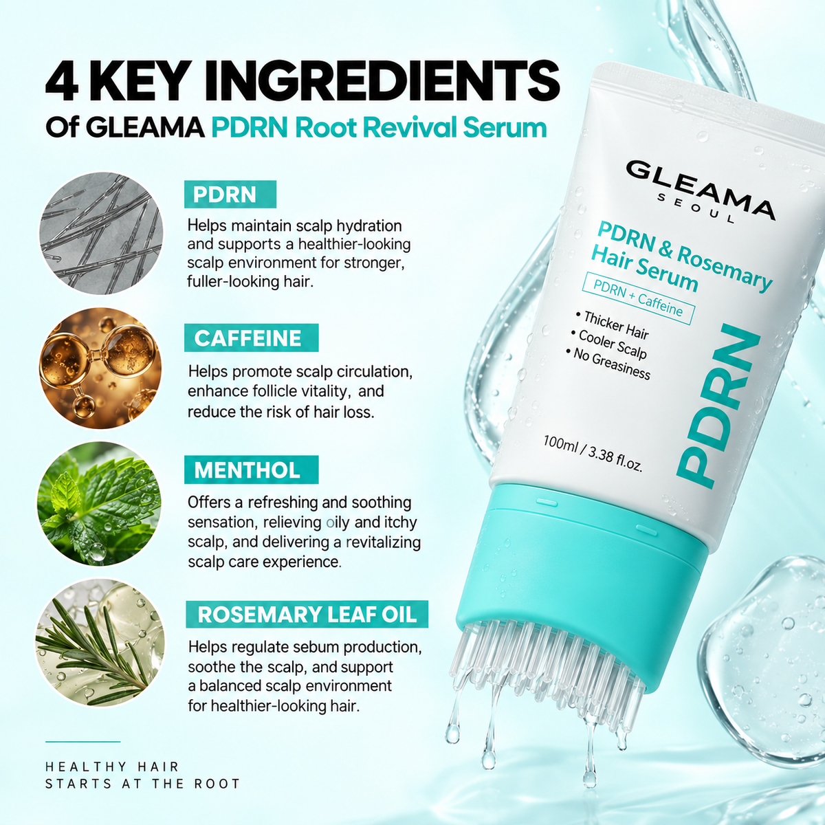GLEAMA PDRN Scalp Revival Brush Serum